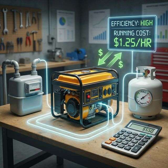 Backup Power Running Costs: Portable Generator Fuel vs. Battery Recharge