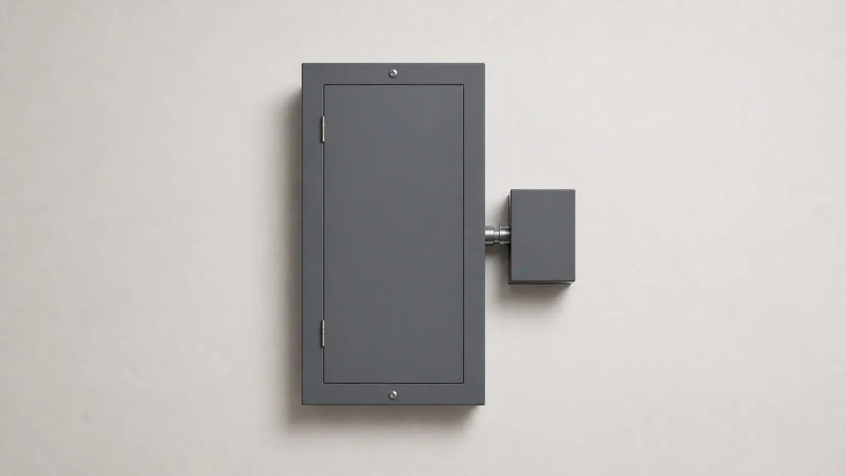 Panel-mounted surge protective device beside a residential electrical panel