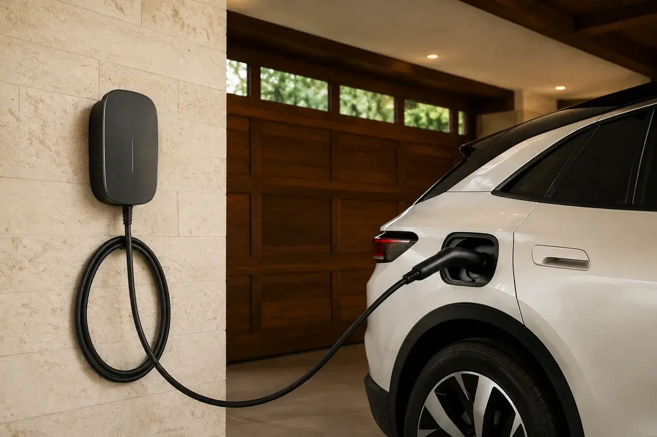 A clean home EV charging installation
