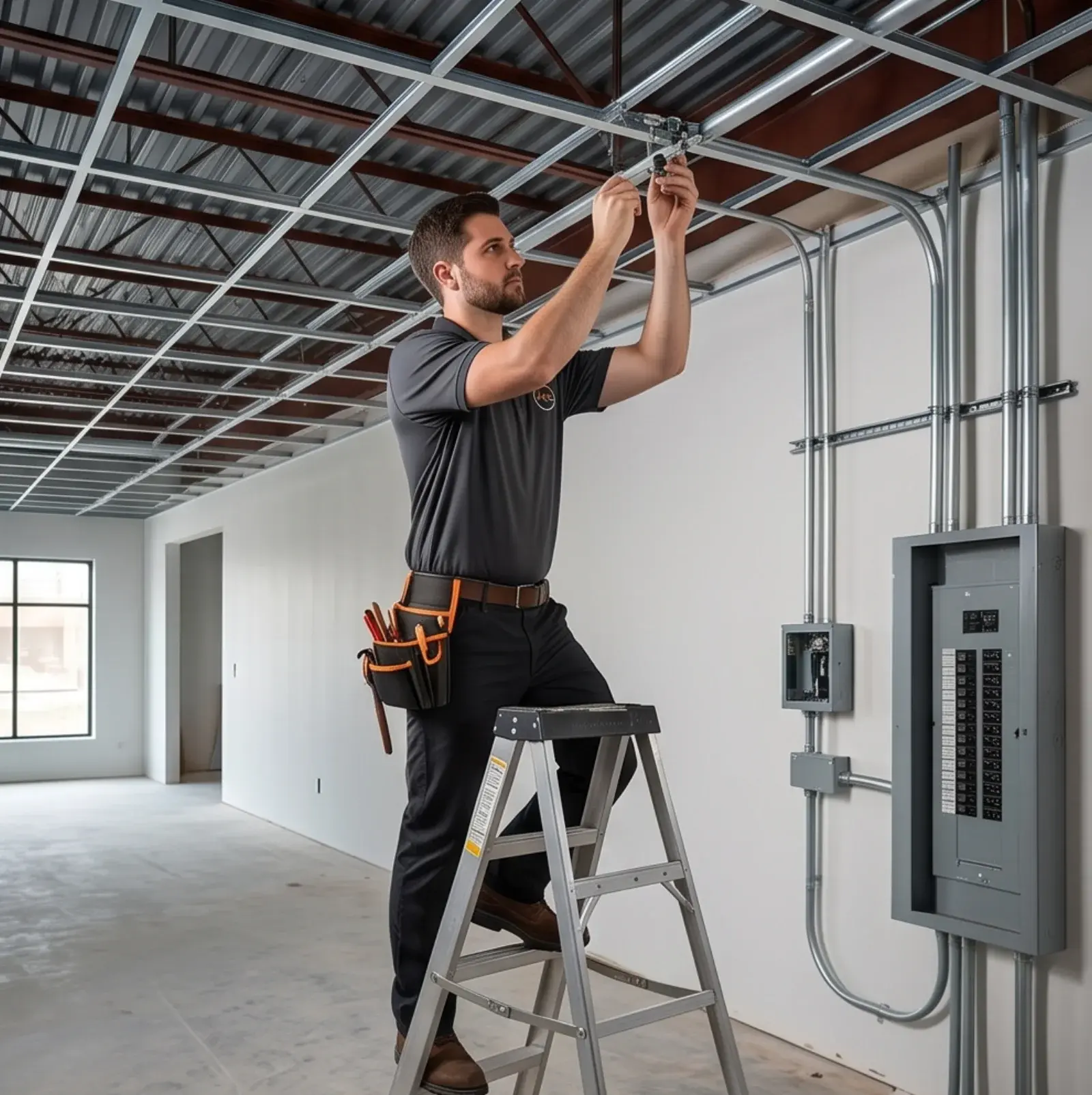 AJ Long Electric electrician performing commercial services