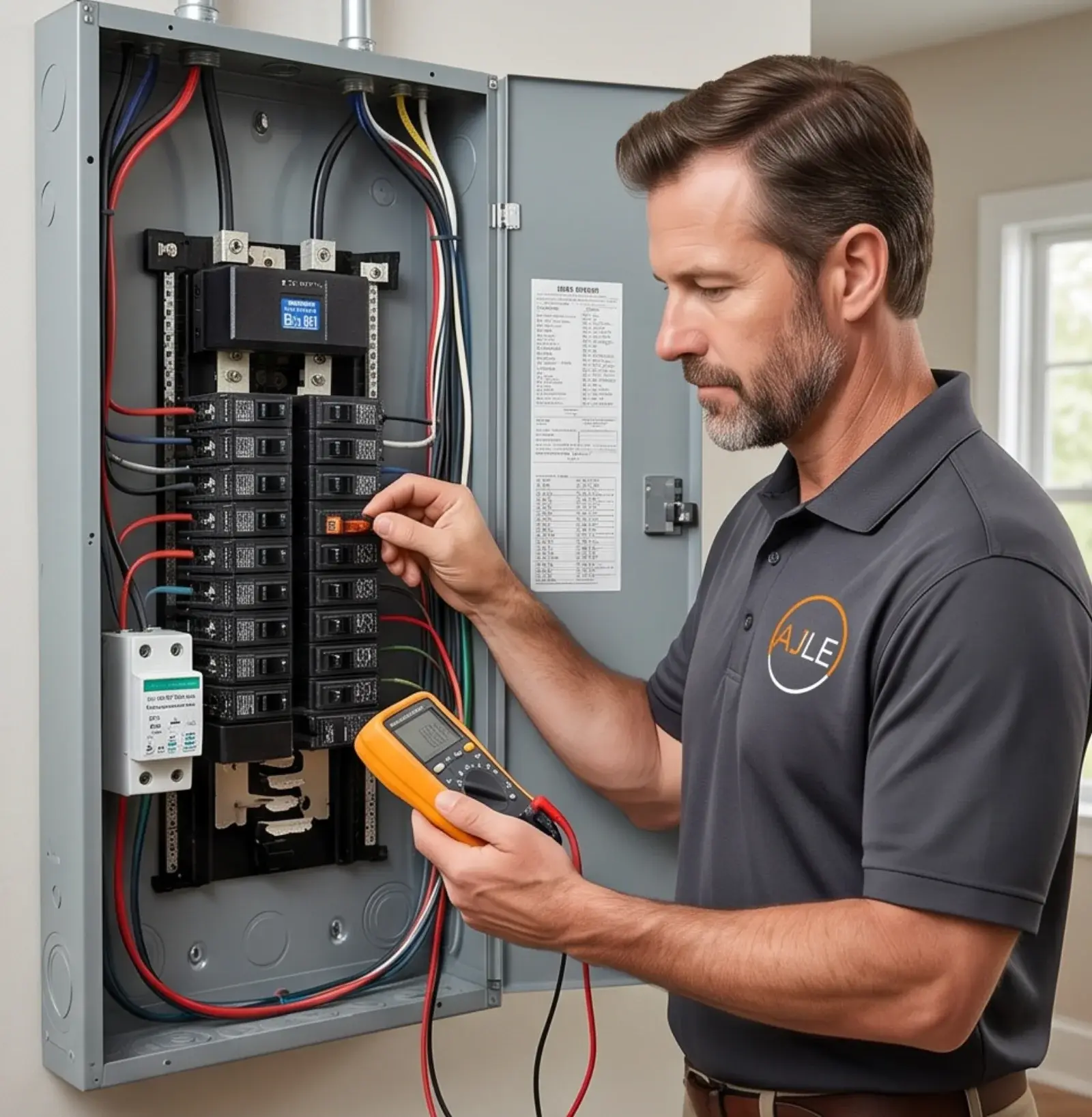 AJ Long Electric electrician performing surge protection