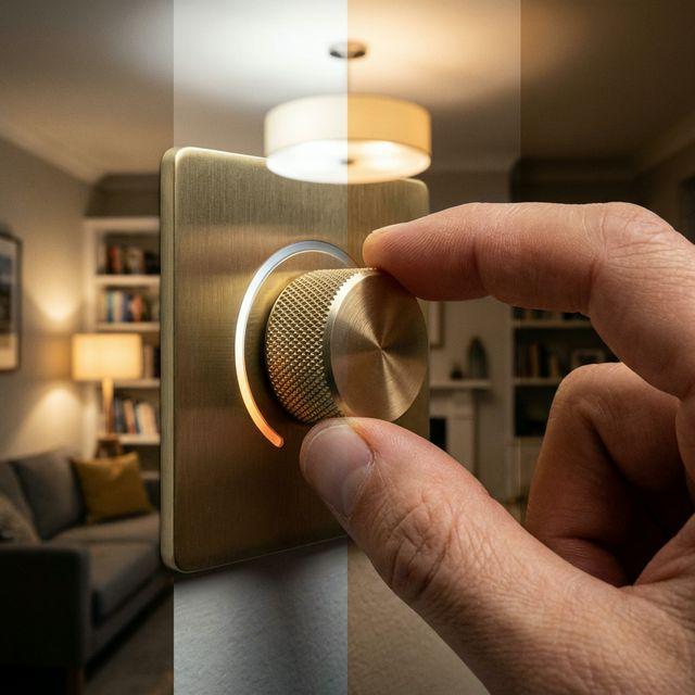 AJ Long Electric electrician performing dimmer switch installation