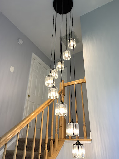 Designer lighting installation in Clarendon VA by AJ Long Electric licensed electrician