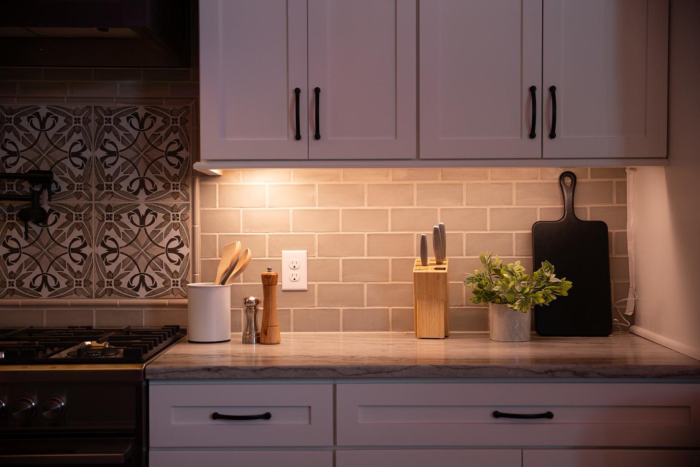 Kitchen recessed lighting installation - Fairfax VA residential electrical contractor