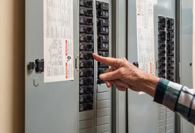 Before and after comparison of an electrical panel upgrade in Northern Virginia