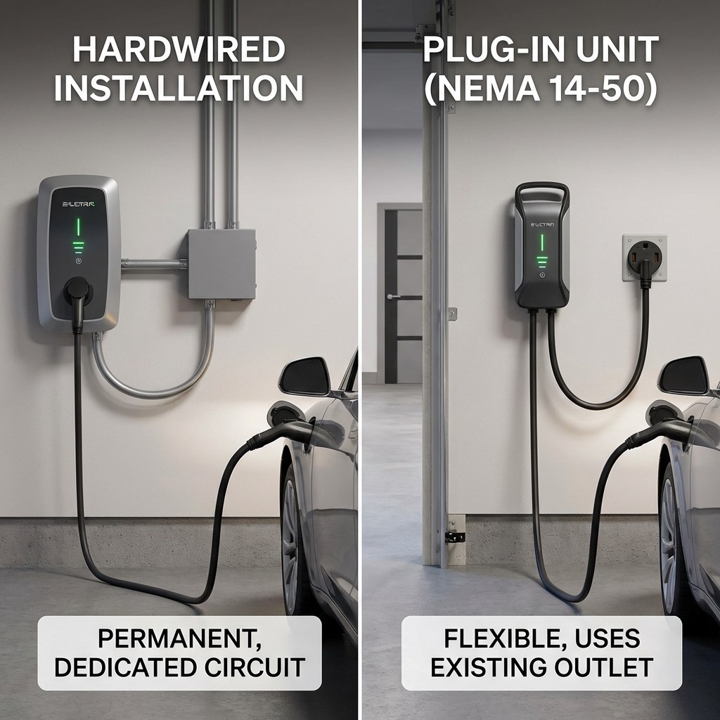 Hardwired vs Plug-In EV Chargers: Which… | AJ Long Electric